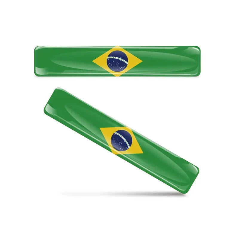 3d reflexivo bandeira nacional adesivo acessórios da motocicleta decalque do carro britânico itália eua frança rússia espanha brasil chile ucrânia Cyril 14 - 2PCS6x1cm 