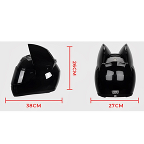 Capacete de moto Fechado Feminino Cyril com Orelhas Removíveis Purplecat