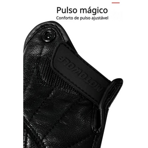 Luvas De Motocicleta de Couro Genuíno