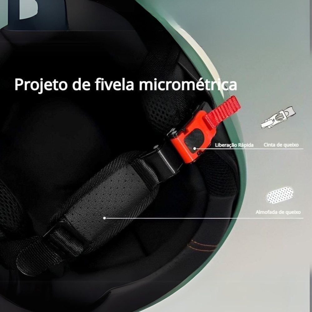 Capacete de Moto Aberto Cyril OP11 Triangle Gray