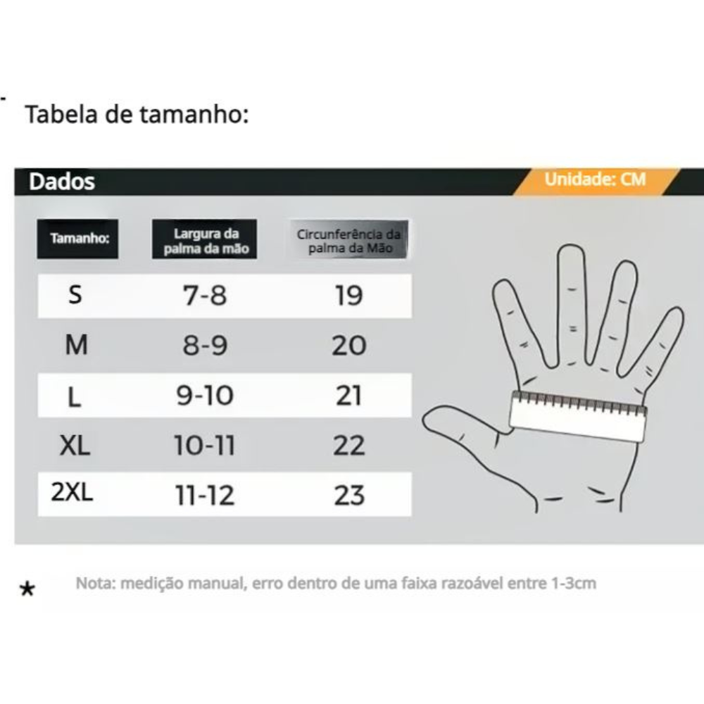 Luvas Cortadas para Motocicleta