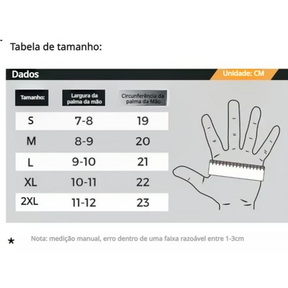 Luvas Cortadas para Motocicleta