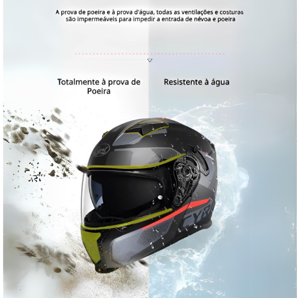 Capacete Moto Articulado Viseira Dupla AH121 Dawn