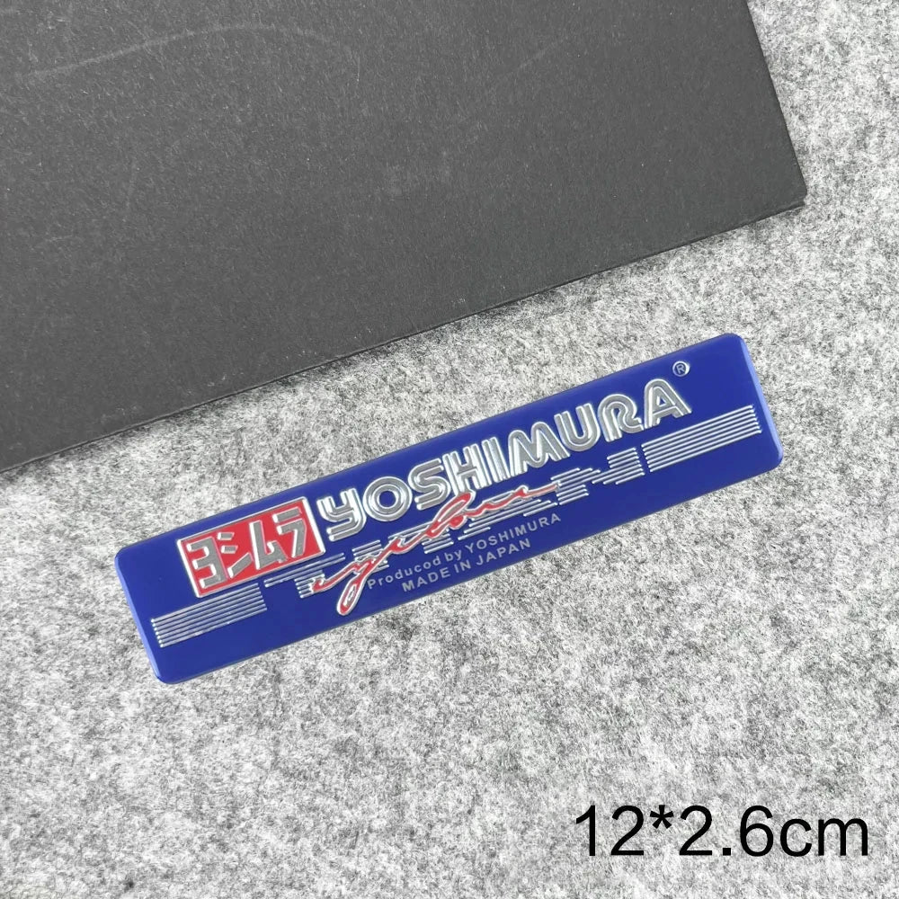 Adesivo Para Escapamento de Moto Adesivo Para Escapamento de Moto Cyril Blue Yoshimura - 12 x 2.6cm 