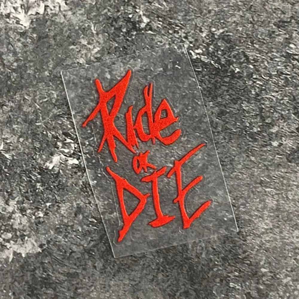 Adesivo Ride or Die para Moto Adesivo Ride or Die para Moto Cyril Vermelho 2.8x4CM 