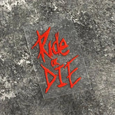 Adesivo Ride or Die para Moto Adesivo Ride or Die para Moto Cyril Vermelho 2.8x4CM 