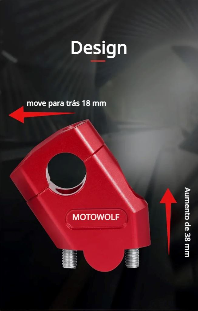 Ajuste de Guidão Reforçado para Motocicleta Guiador Reforçado para Motocicleta Cyril 