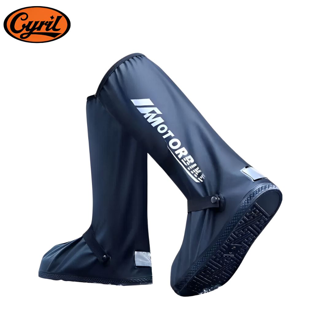 Botas de chuva Impermeável de Cano Alto para Motocicleta Botas de chuva Impermeável de Cano Alto para Motocicleta Cyril Preta 37 