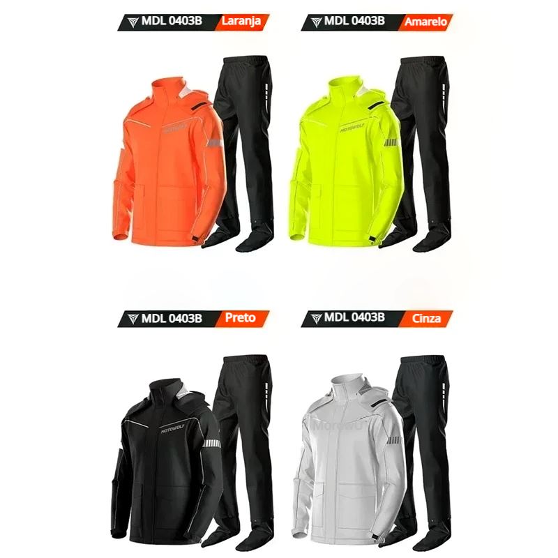 Calça e Blusa Corta Ventos, Impermeável e Refletiva para Motocicleta Calça e Blusa Corta Ventos, Impermeável e Refletiva para Motocicleta Cyril 