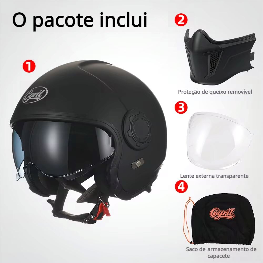 Capacete Articulado Lente Dupla OP12A Army Capacete Articulado Lente Dupla OP12A Cyril 
