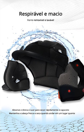 Capacete Articulado Lente Dupla OP12A Black Capacete Articulado Lente Dupla OP12A Cyril 