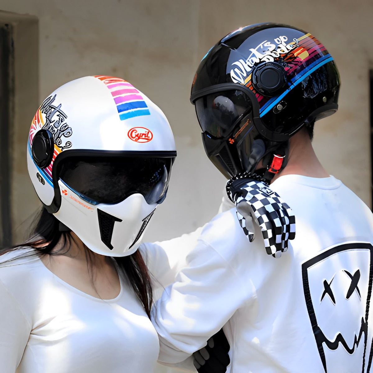 Capacete Articulado Lente Dupla OP12A Black Capacete Articulado Lente Dupla OP12A Cyril 