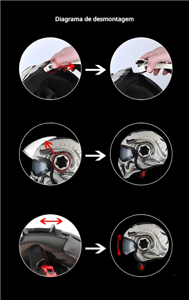 Capacete Articulado Lente Dupla OP12A Colors Capacete Articulado Lente Dupla OP12A Cyril 