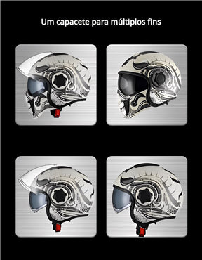 Capacete Articulado Lente Dupla OP12A Colors Capacete Articulado Lente Dupla OP12A Cyril 