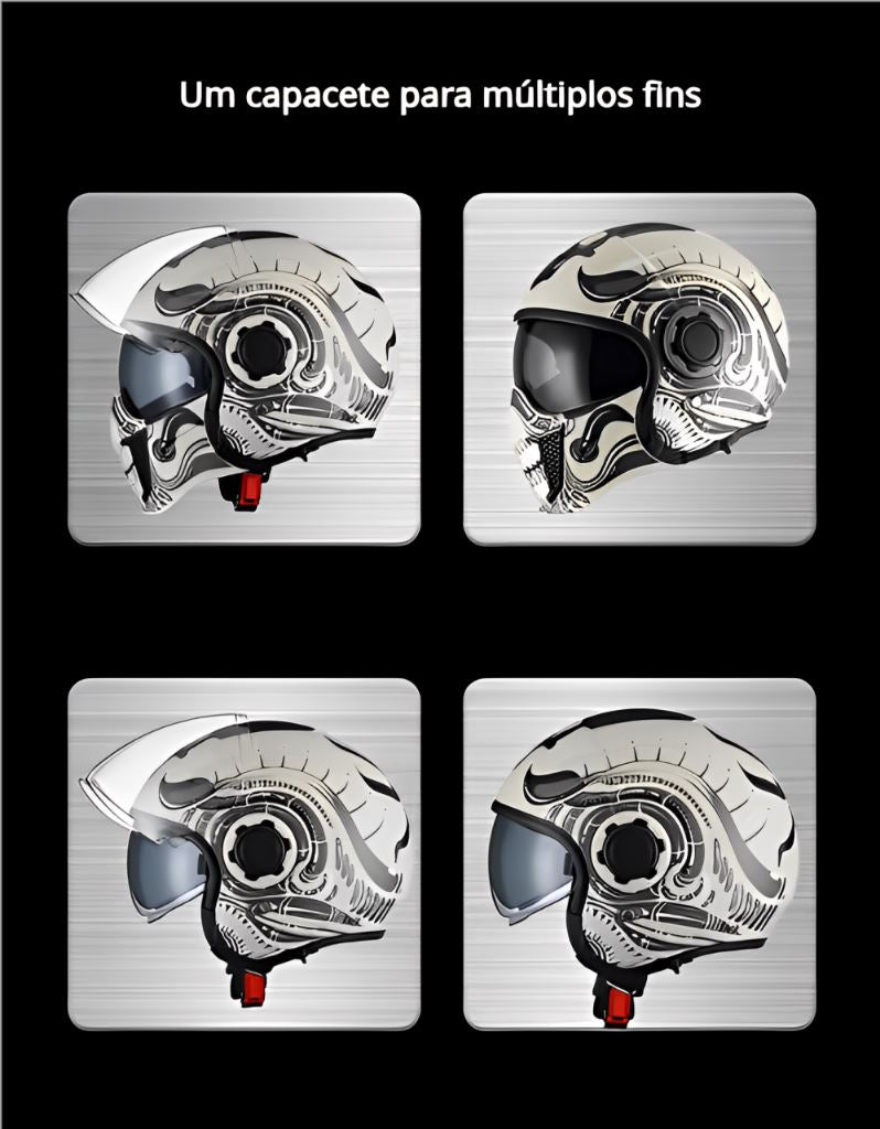 Capacete Articulado Lente Dupla OP12A Colors Capacete Articulado Lente Dupla OP12A Cyril 