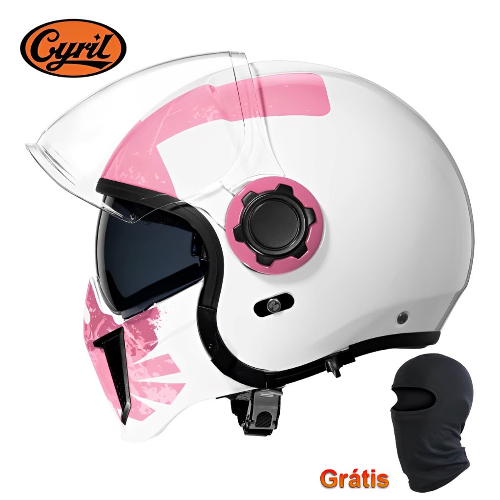 Capacete Articulado Lente Dupla OP12A Girl Capacete Articulado Lente Dupla OP12A Cyril Girl S 