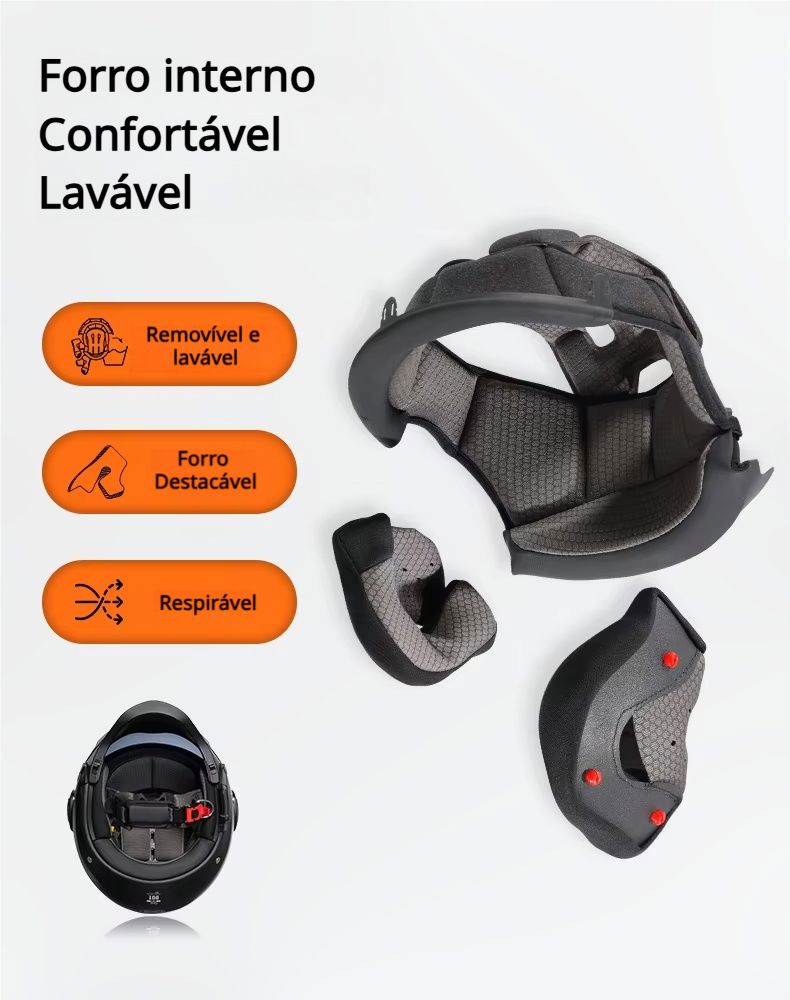 Capacete Articulado Lente Dupla OP12A Lizard Capacete Articulado Lente Dupla OP12A Cyril 