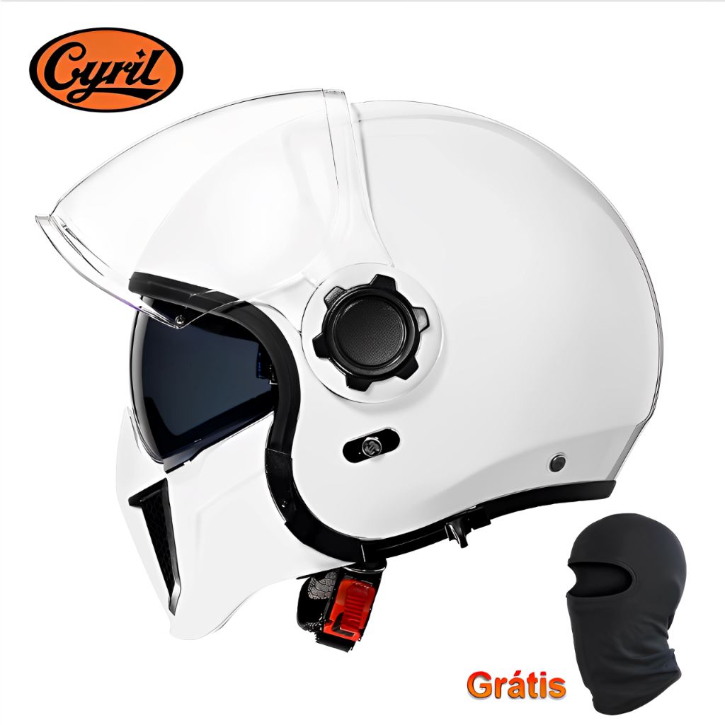 Capacete Articulado Lente Dupla OP12A Snow Capacete Articulado Lente Dupla OP12A Cyril Snow S 