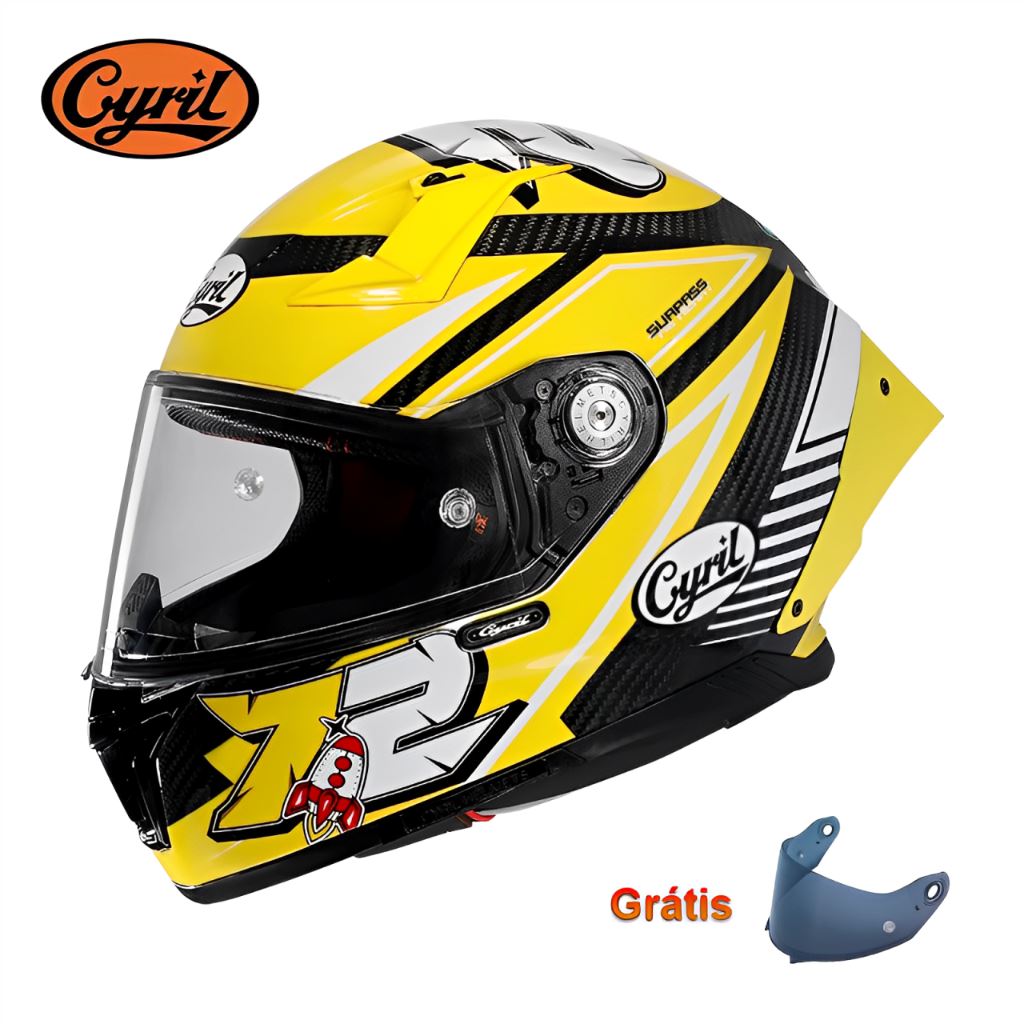 Capacete Corrida Kevlar R30S Solaris Capacete Corrida Kevlar R30S Cyril Solaris M 