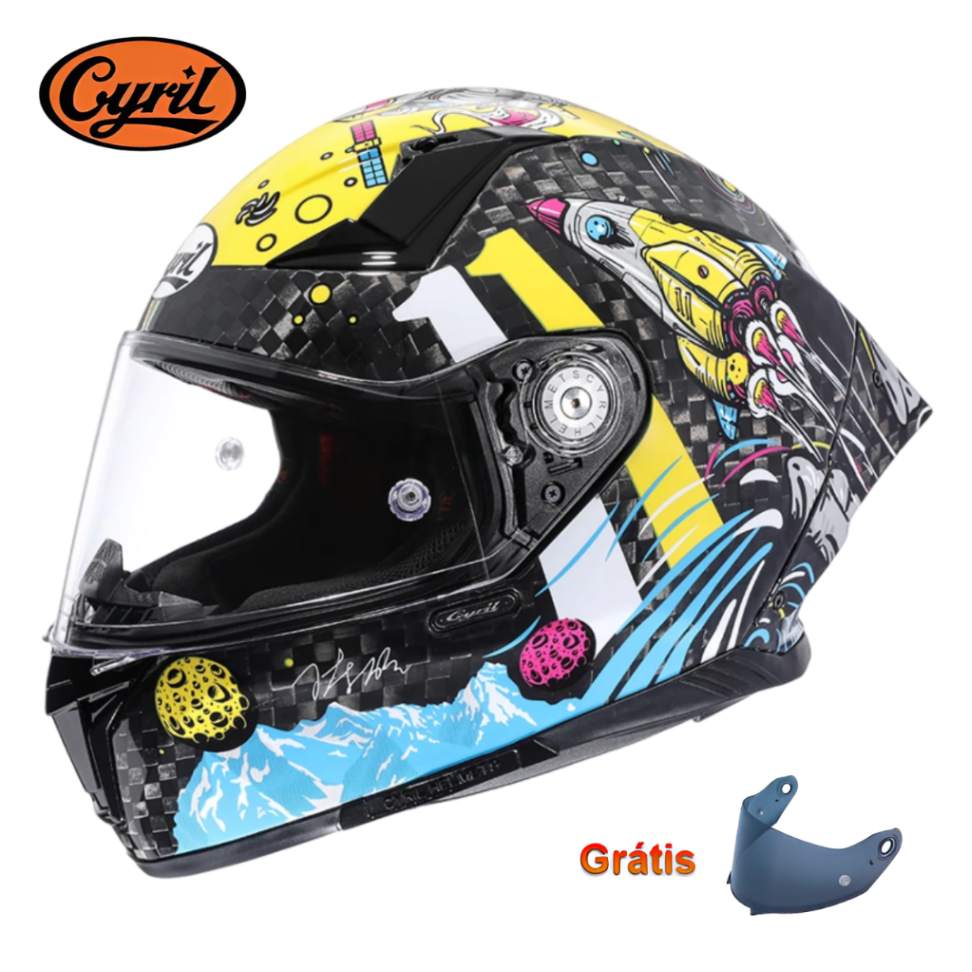 Capacete Corrida Kevlar R30S Space Capacete Corrida Kevlar R30S Cyril Space M 