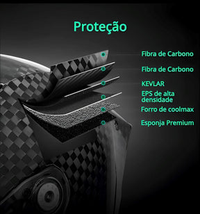 Capacete Corrida Kevlar R30S Speed Capacete Corrida Kevlar R30S Cyril 