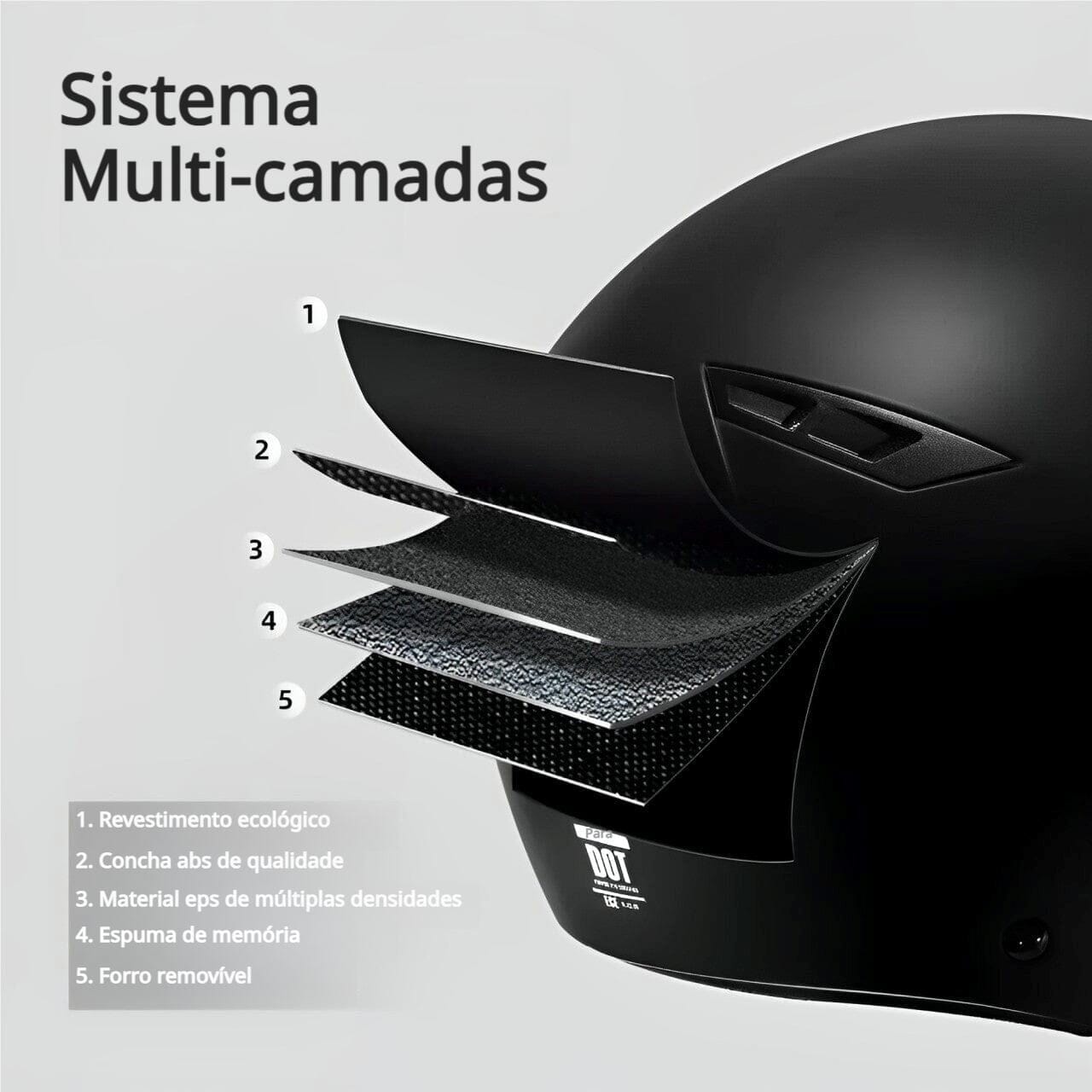 Capacete de Moto Aberto Cyril OP11 Triangle Gray Capacete de Moto Aberto Cyril OP11 Triangle Gray Cyril 