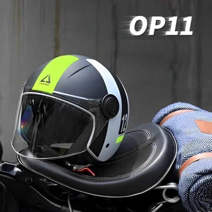 Capacete de Moto Aberto Cyril OP11 Triangle Matte Black Capacete de Moto Aberto Cyril OP11 Triangle Matte Black Cyril 