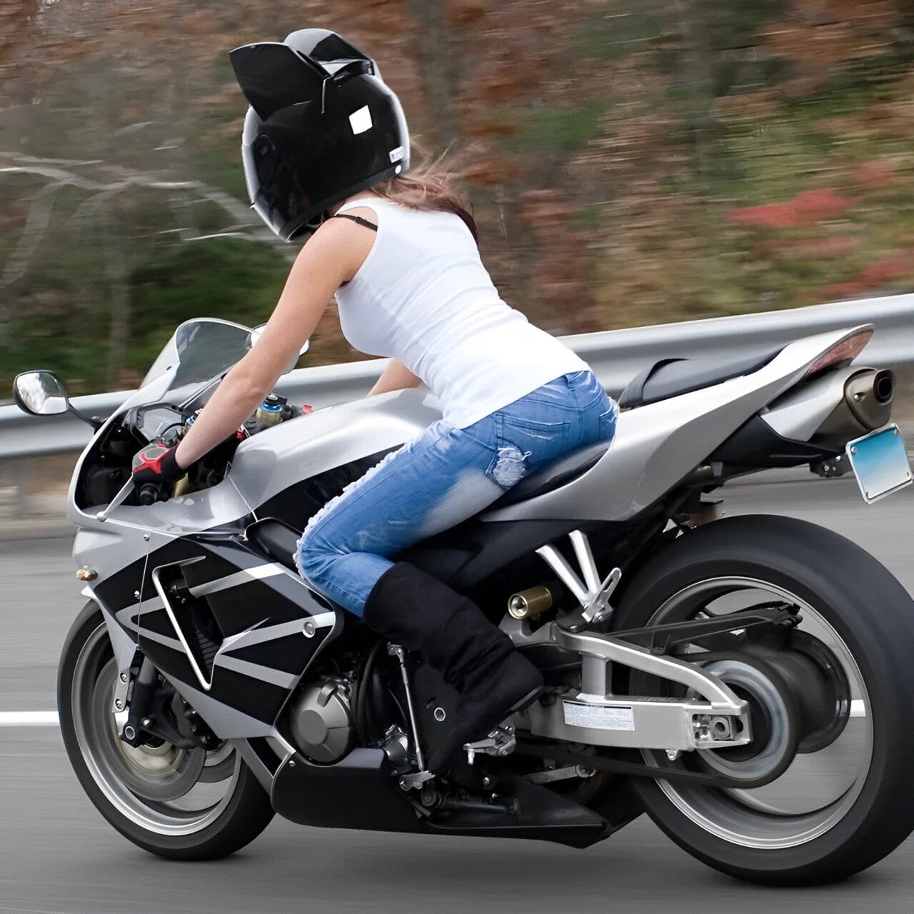 Capacete de moto Fechado com Orelhas Removíveis Blackcat Capacete de moto Fechado com Orelhas Removíveis Blackcat Cyril 