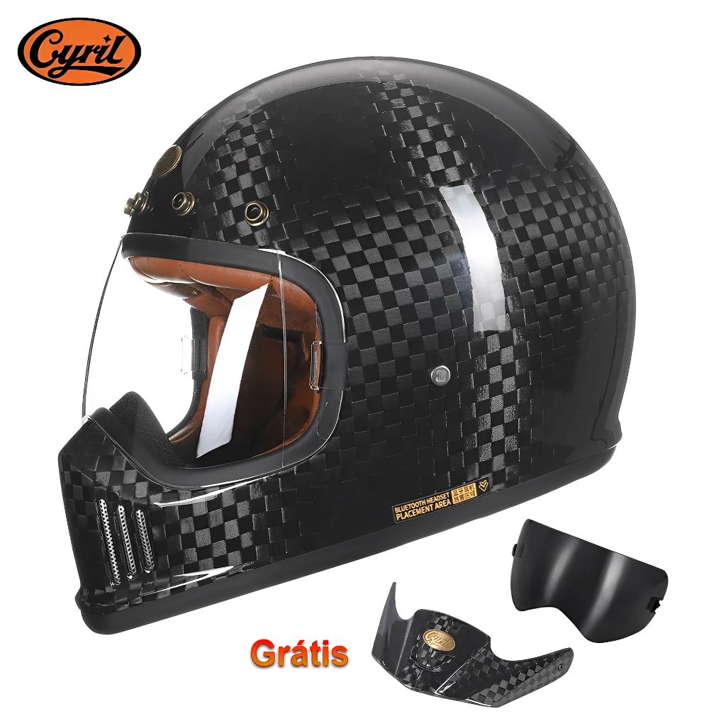 Capacete Fibra de Carbono FF380 Cloud 2 Capacete Fibra de Carbono FF380 Cyril Cloud M 