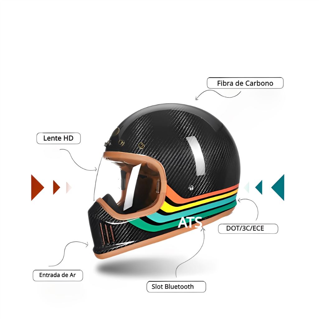 Capacete Fibra de Carbono FF380 German 2 Capacete Fibra de Carbono FF380 Cyril 