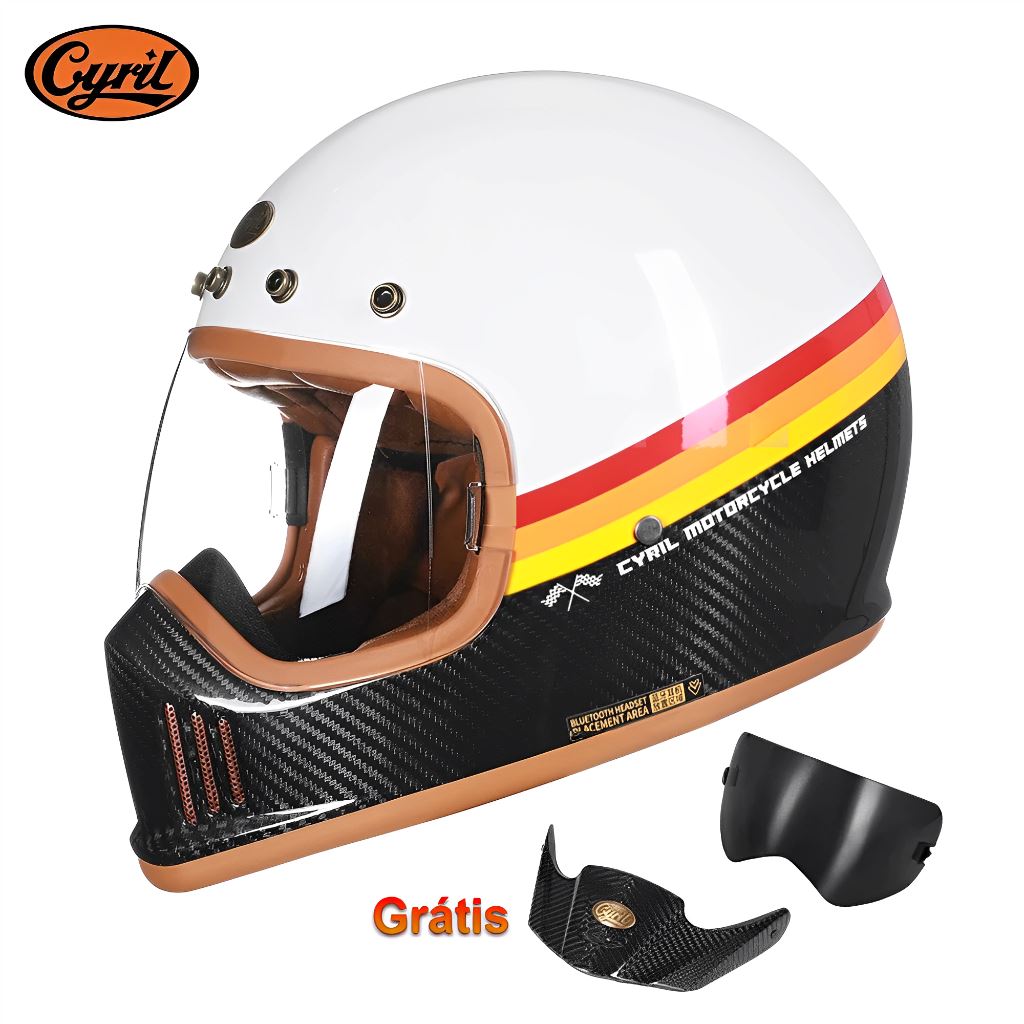 Capacete Fibra de Carbono FF380 German 2 Capacete Fibra de Carbono FF380 Cyril German 2 M 