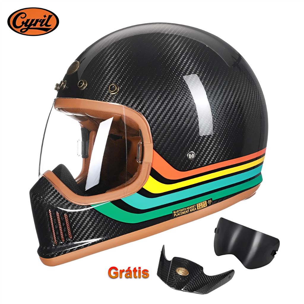 Capacete Fibra de Carbono FF380 Italian 2 Capacete Fibra de Carbono FF380 Cyril Italian 2 M 