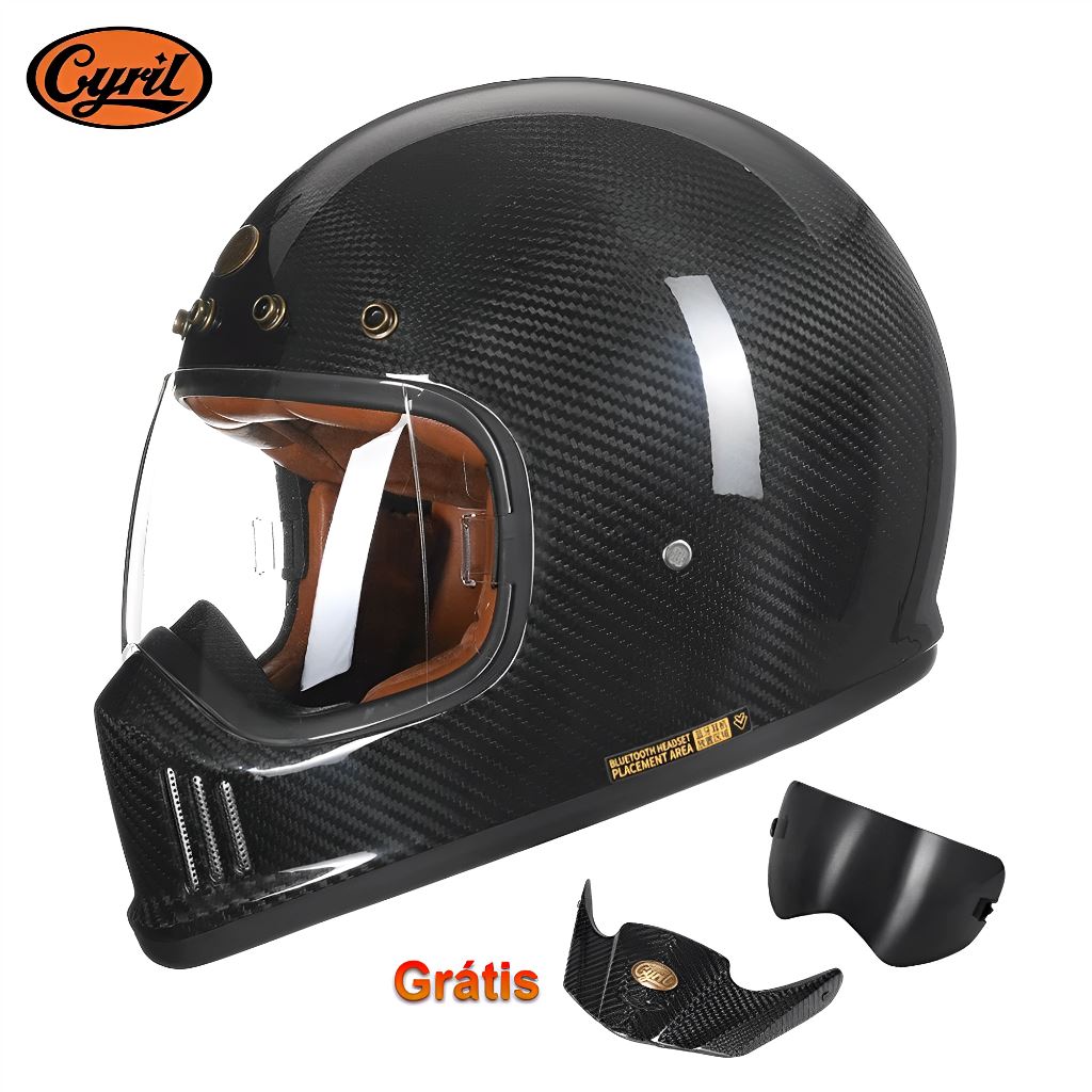 Capacete Fibra de Carbono FF380 Stripe 2 Capacete Fibra de Carbono FF380 Cyril Stripe 2 M 