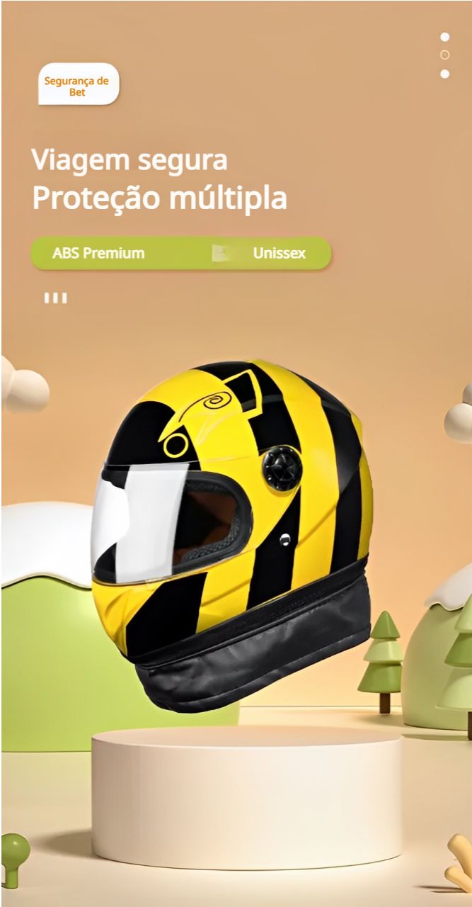 Capacete Infantil de Motocicleta Cyril Safebet Robozinho Capacete Infantil de Motocicleta Cyril Safebet Robozinho Cyril 