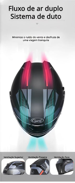 Capacete Moto Articulado Viseira Dupla AH121 Justice Capacete Moto Articulado Viseira Dupla AH121 Cyril 