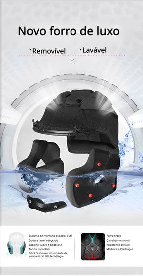 Capacete Moto Articulado Viseira Dupla AH121 Metal Capacete Moto Articulado Viseira Dupla AH121 Cyril 