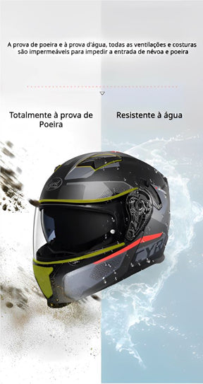 Capacete Moto Articulado Viseira Dupla AH121 Metal Capacete Moto Articulado Viseira Dupla AH121 Cyril 