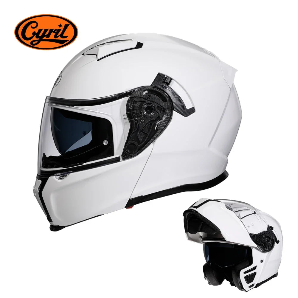 Capacete Moto Articulado Viseira Dupla AH121 Pure Capacete Moto Articulado Viseira Dupla AH121 Cyril Pure M 