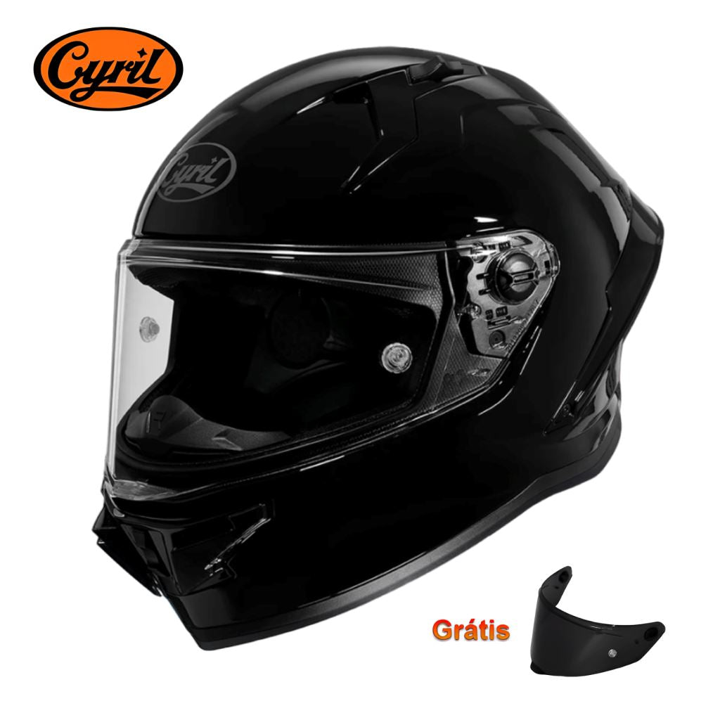 Capacete Moto Fibra Carbono R1 Blackout Capacete Moto Fibra Carbono R1 Cyril Blackout S 