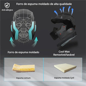 Capacete Moto Fibra Carbono R1 Blizzard Capacete Moto Fibra Carbono R1 Cyril 