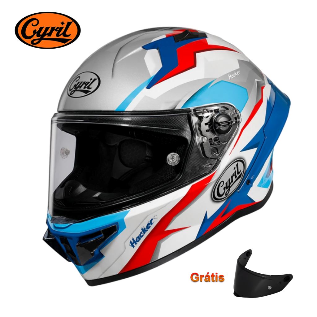 Capacete Moto Fibra Carbono R1 Bolt Capacete Moto Fibra Carbono R1 Cyril Bolt S 