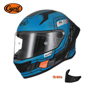 Capacete Moto Fibra Carbono R1 Ocean Capacete Moto Fibra Carbono R1 Cyril Ocean S 