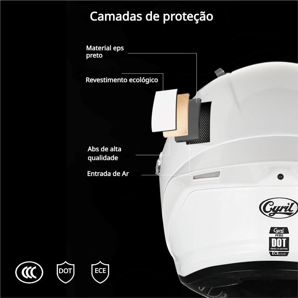 Capacete Moto Fibra Carbono R1 Onyx Capacete Moto Fibra Carbono R1 Cyril 