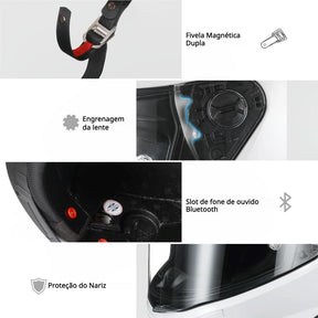 Capacete Moto Fibra Carbono R1 Robot Capacete Moto Fibra Carbono R1 Cyril 