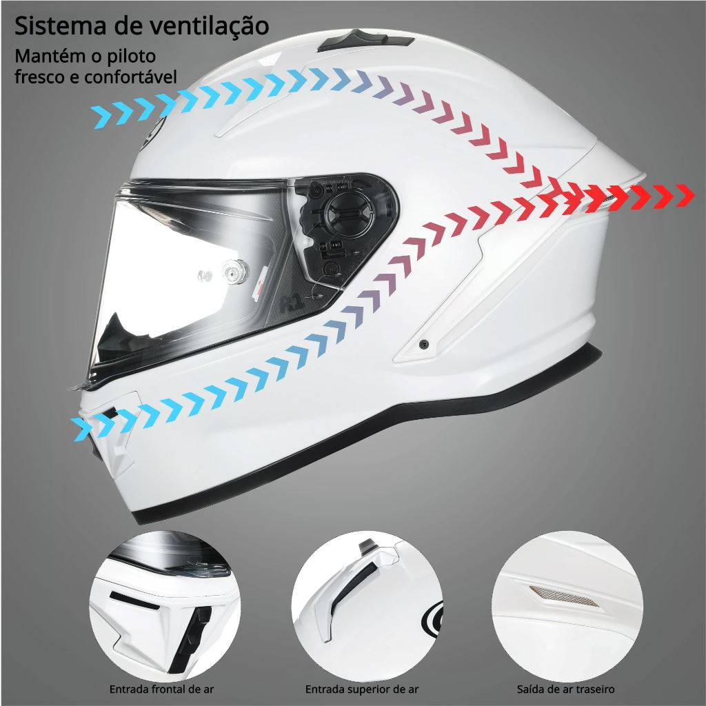 Capacete Moto Fibra Carbono R1 Rogue Capacete Moto Fibra Carbono R1 Cyril 