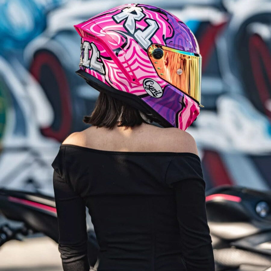 Capacete Moto Fibra Carbono R1 Titan