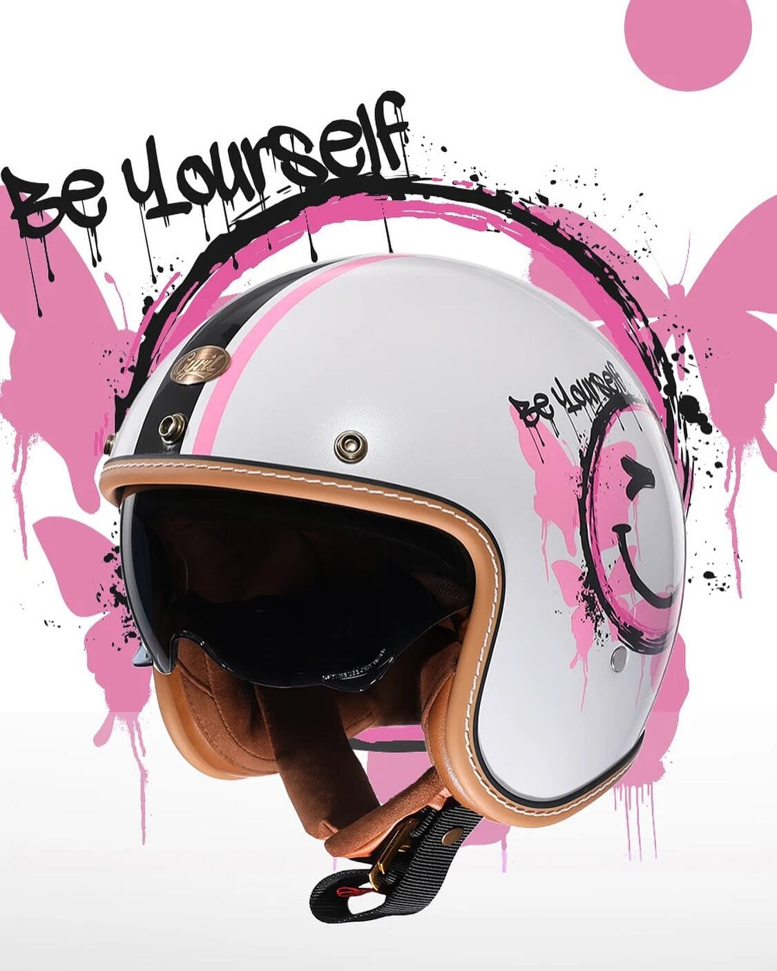 Capacete Moto Retro B206 Crema Capacete Moto Retro B206 Cyril 