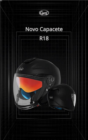 Capacete Moto Viseira Dupla R18 Dragoon Capacete Moto Viseira Dupla R18 Cyril 