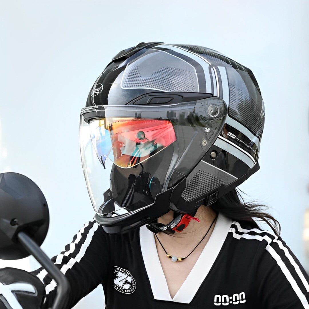 Capacete Moto Viseira Dupla R18 Outlaw Capacete Moto Viseira Dupla R18 Cyril 