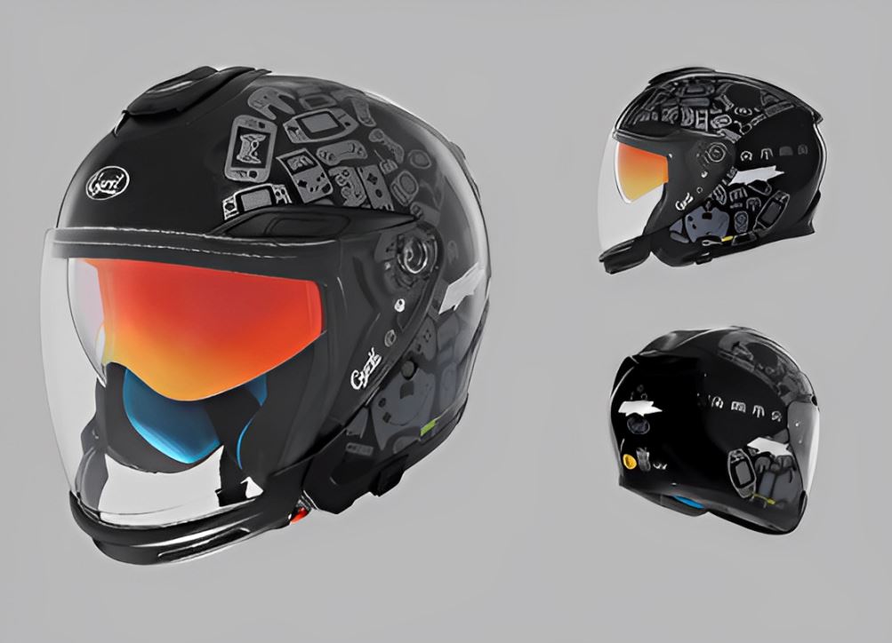 Capacete Moto Viseira Dupla R18 Venator Capacete Moto Viseira Dupla R18 Cyril 